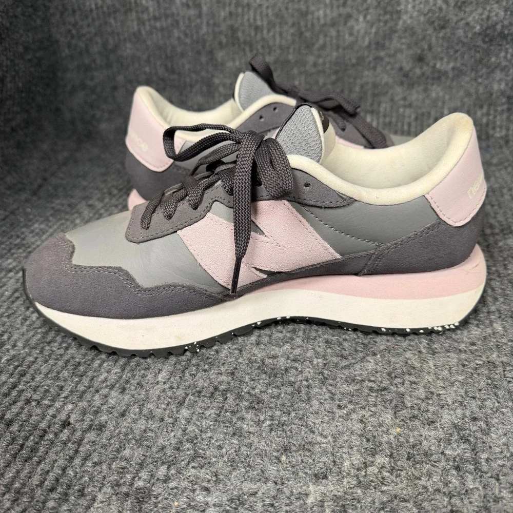 New Balance 237 Lifestyle Sneakers Womens 8.5 Grey Pink Excellent Low Top Casual